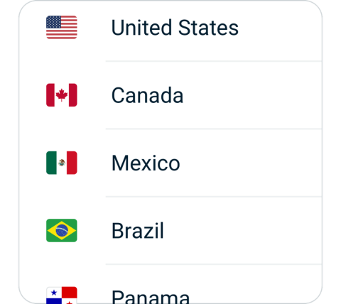 HeibaoVPN connect step 2, choose VPN server location HeibaoVPN connect step 2, choose VPN server location